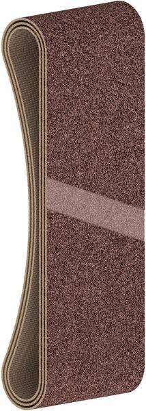 Eine strukturierte braune Oberfläche mit einem diagonalen rosa Streifen diagonal darüber und vertikalen Linien am linken Rand, ähnlich einem Stoff- oder Teppichmuster.