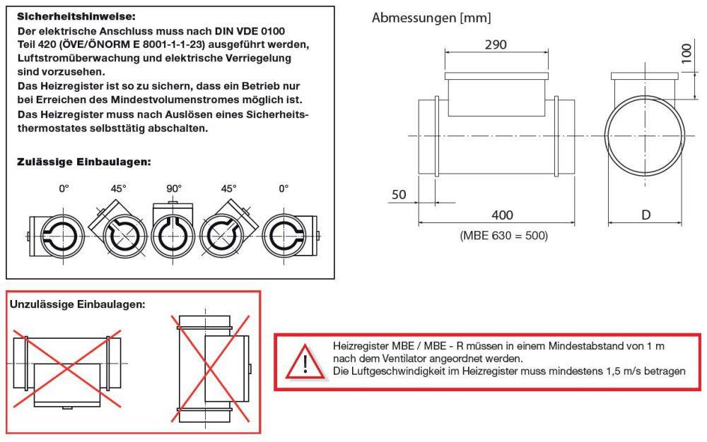 S&amp;P MBE-315/30 T-R - Elektro-Heizregister, integr. Regelung - 5211783300