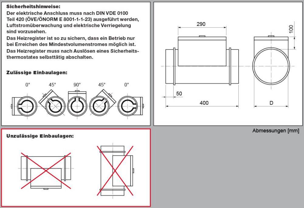 S&amp;P MBE-125/12 B-R - Elektro-Heizregister, integr. Regelung - 5211781400
