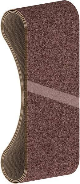 Nahaufnahme einer strukturierten braunen Oberfläche mit einem diagonalen glatten Streifen, der von einem gerippten Randmuster begrenzt wird.