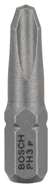 Ein Metallsechskantbit mit glatter, zylindrischer Form und gerilltem Ende, der üblicherweise mit Schraubendrehern zum Eindrehen von Schrauben verwendet wird.