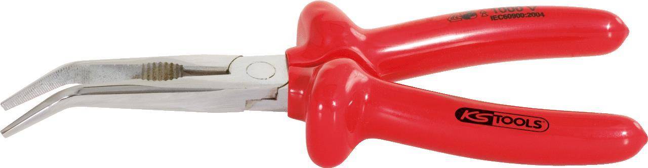 KS TOOLS CLASSIC 1000V Flachrundzange, gebogen, 160mm (117.1294)