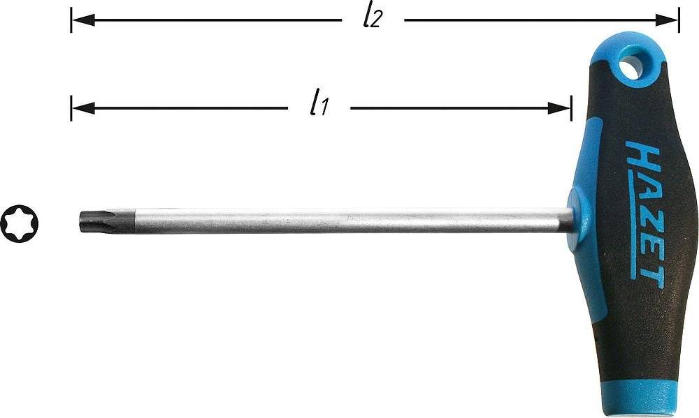 Hazet Werkstatt Torx-Schraubendreher Größe T 25 Klingenlänge: 110 mm (828-T25)