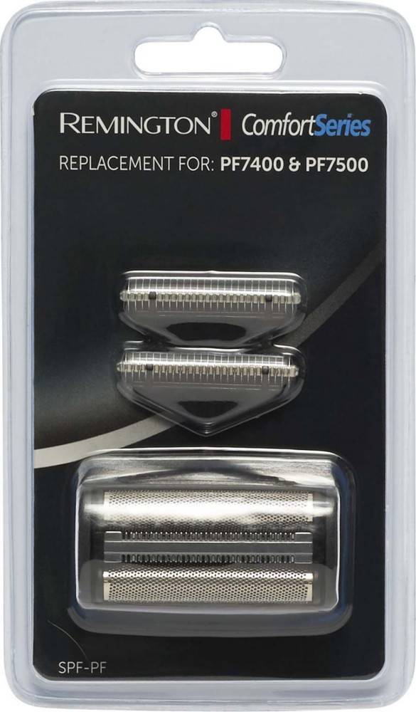 Ersatzrasierfolien und -schermesser für die Modelle PF7400 und PF7500, verpackt zur Präsentation.