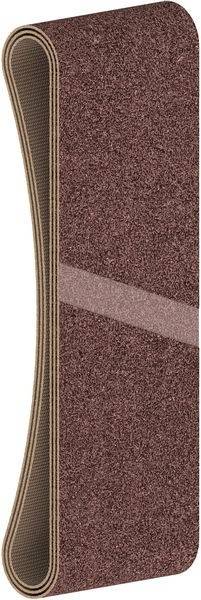 Nahaufnahme einer strukturierten braunen Oberfläche mit einem diagonalen beigen Streifen und einem gestreiften Rand auf der linken Seite.