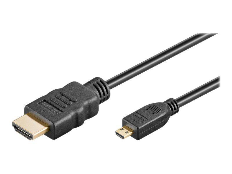 HDMI-Kabel Eth. A-St/Micro-D-St, 2,0 m, schwarz, Bulk