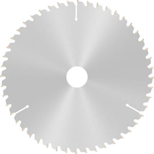 Kreissägeblatt mit gleichmäßig verteilten Zähnen entlang des Randes, verwendet zum Schneiden von Materialien wie Holz und Metall.
