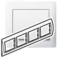 Vaddio Galea Life - Weiß - Jede MarkeFrame Galea Life - 4 gang horizontal -