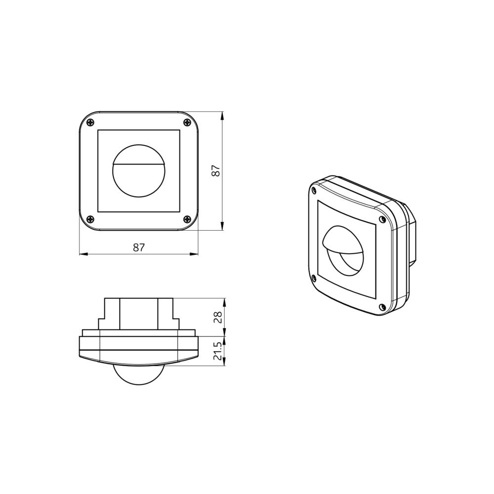 BEG Brück Electronic Abdeckung IP54 INDOOR 180 WS