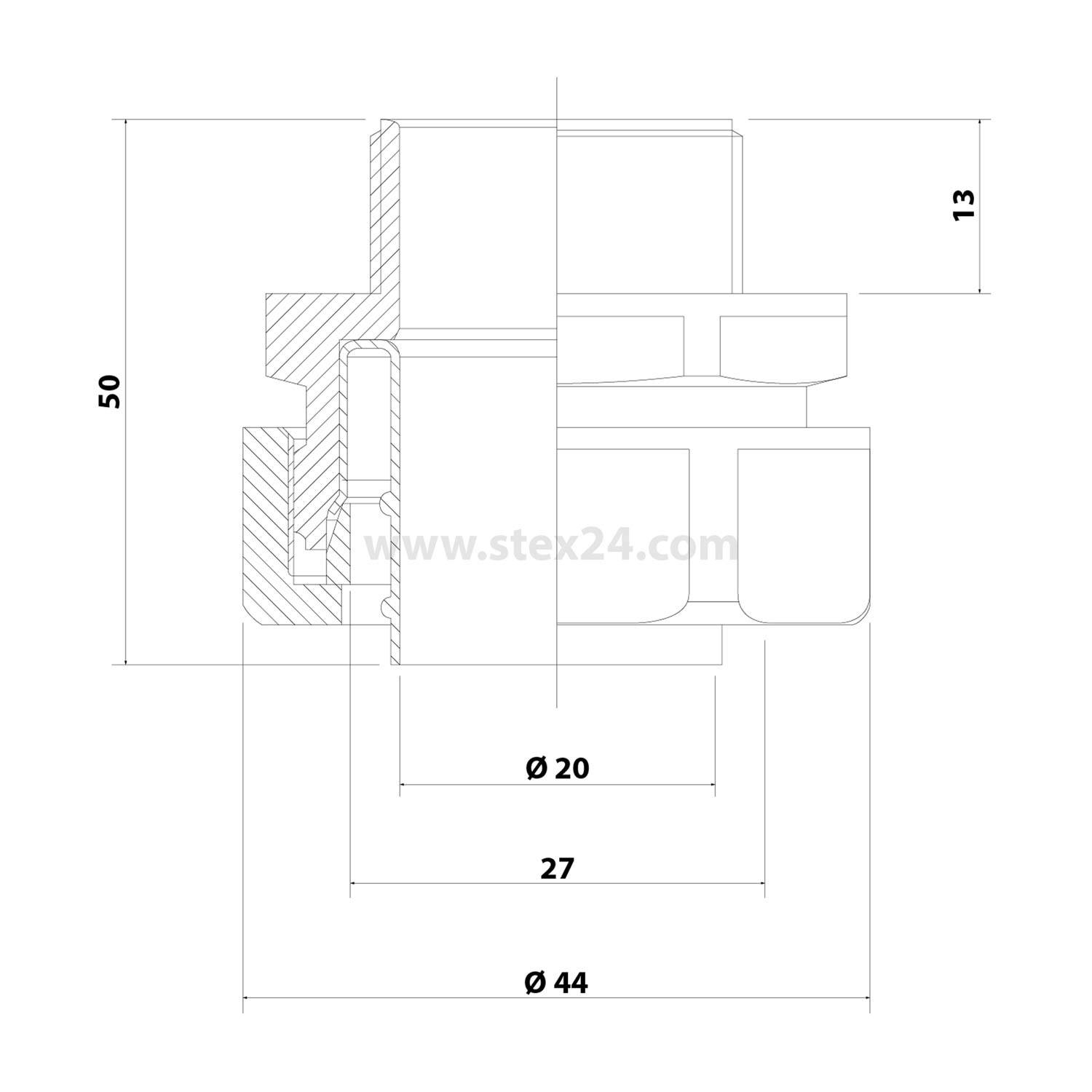 FLEXA USK-M kl. Packung 10 Stk. Kunststoffverschraubung gerade Gewinde M25x1,5 für Schlauch-Außendurchmesser 27,0mm für