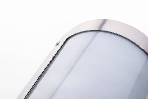 29/3 BM Wandleuchte opalgE27 75W Edelst.