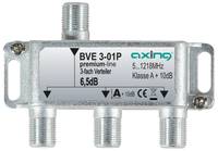 Axing BVE 3-01P, Kabelsplitter, 5 - 1218 MHz, Edelstahl, Weiblich/Weiblich, F, 89 mm