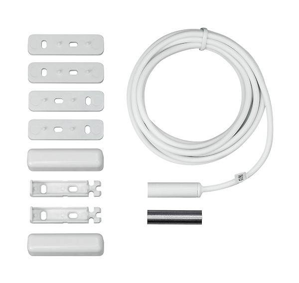 1St. Indexa 33097 Magnetkontakt WEISS mit VdS, flexible Anbringung, Reedkontakt, (Öffner, NC), Kabel MK07-WEISS...