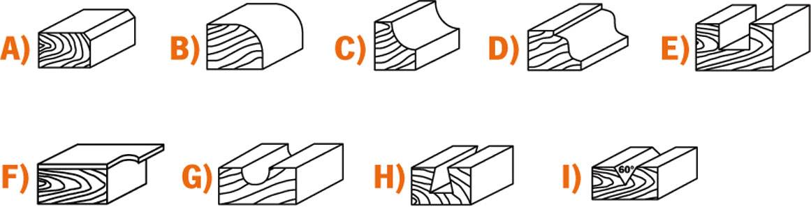 Projahn Oberfräser Satz 12-tlg. Fräser 8 mm in Holzkasten