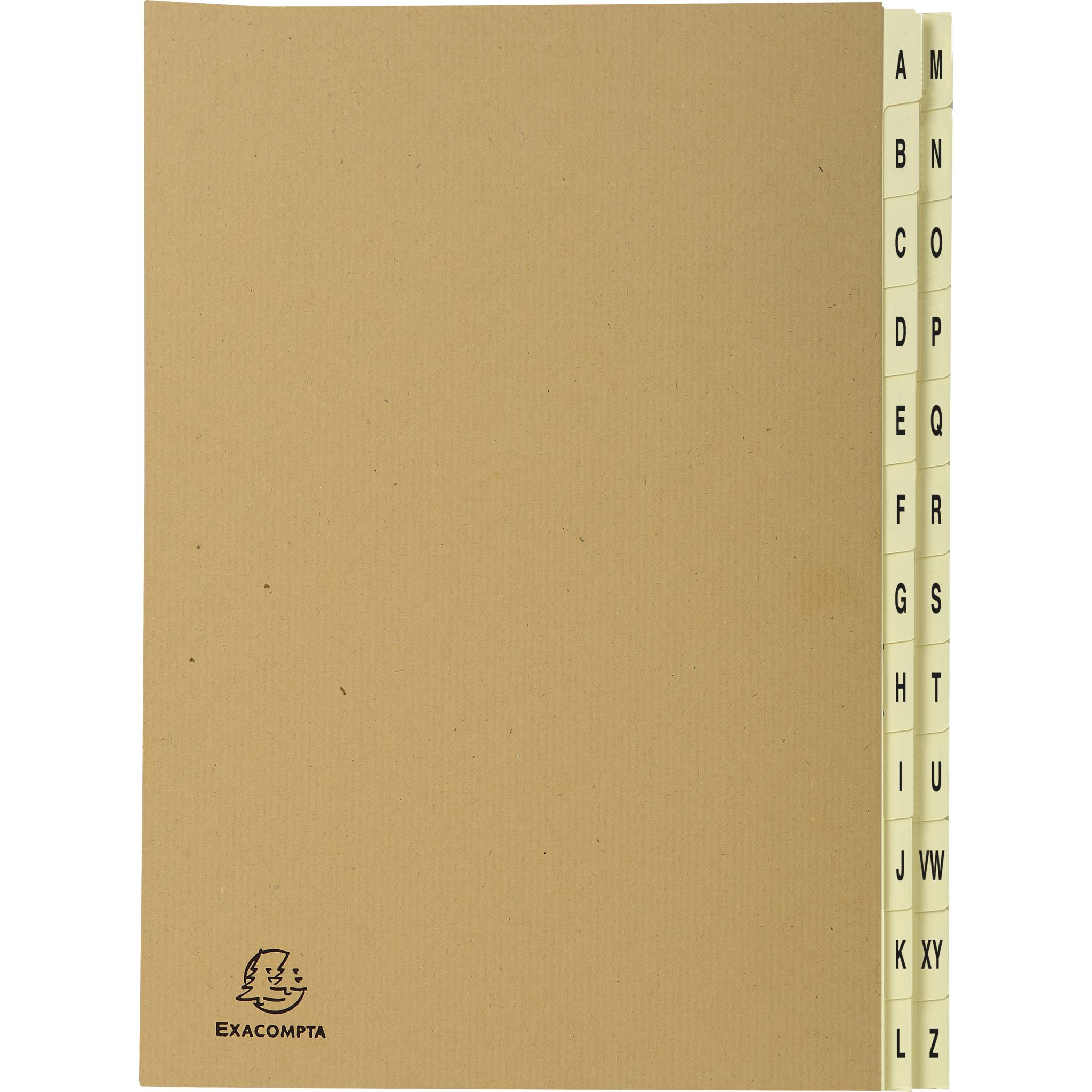 Exacompta Ordnungsmappe mit 24 Fächern von A-Z Kraft, A4, Kraft braun, 22229E