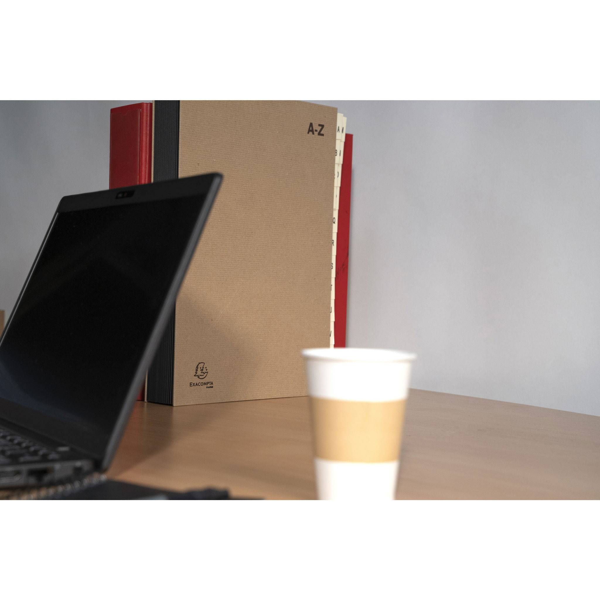 Exacompta Ordnungsmappe mit 24 Fächern von A-Z Kraft, A4, Kraft braun, 22229E