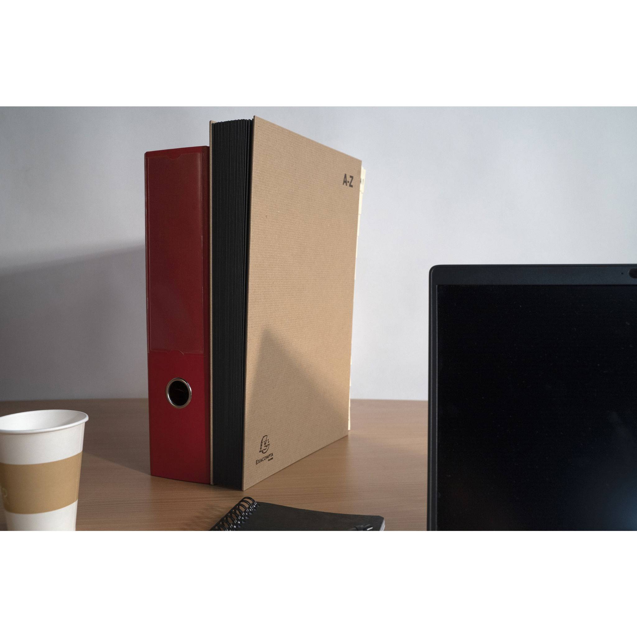 Exacompta Ordnungsmappe mit 24 Fächern von A-Z Kraft, A4, Kraft braun, 22229E