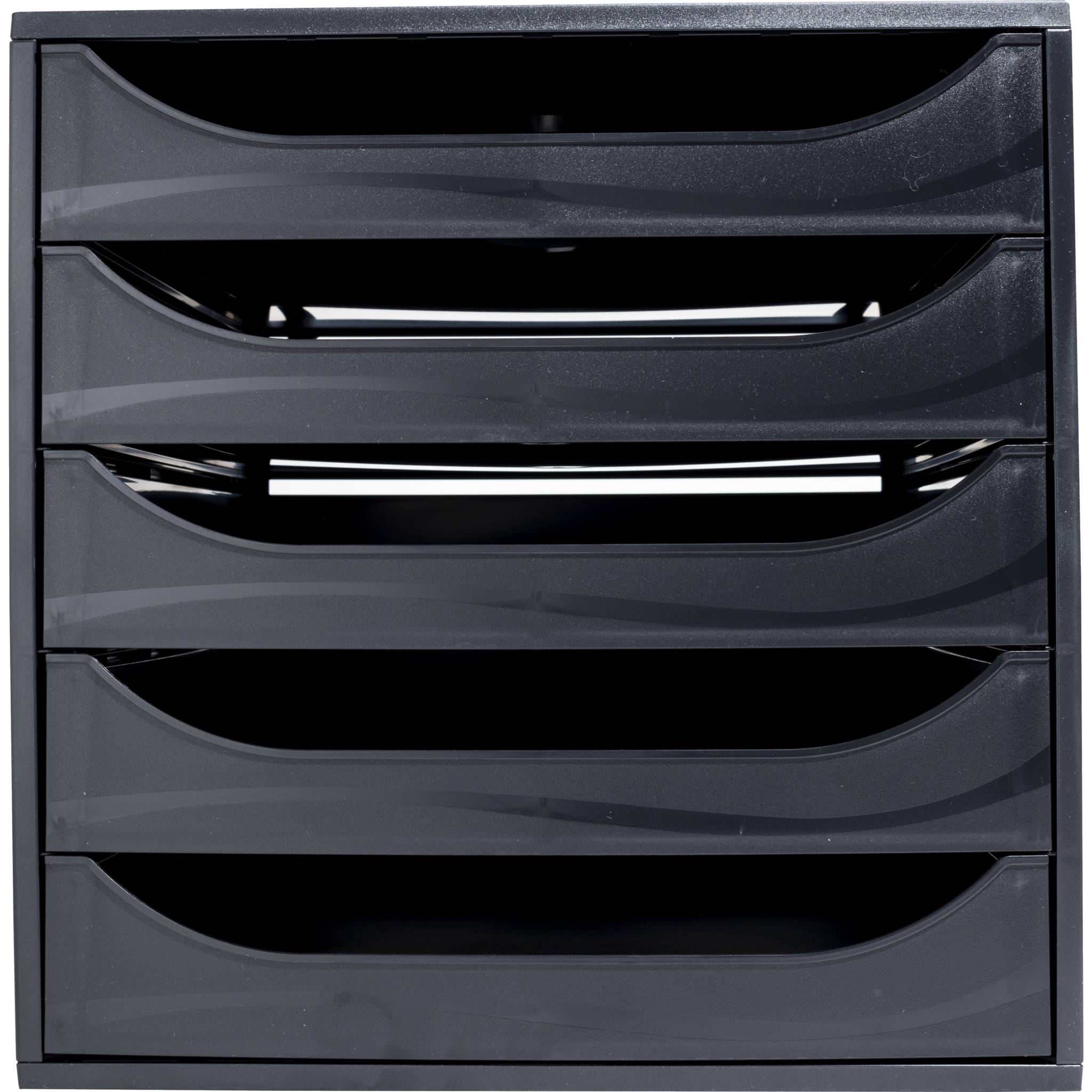 Exacompta ECOBOX Schubladenbox mit 5 Schubladen - Schwarz - 229014D