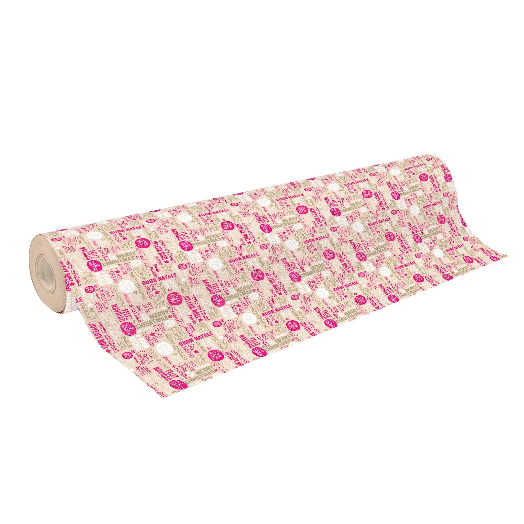 Clairefontaine Geschenkpapierrolle Kraft 50x0,70m Weihnachten Mehrfarbig 223811C