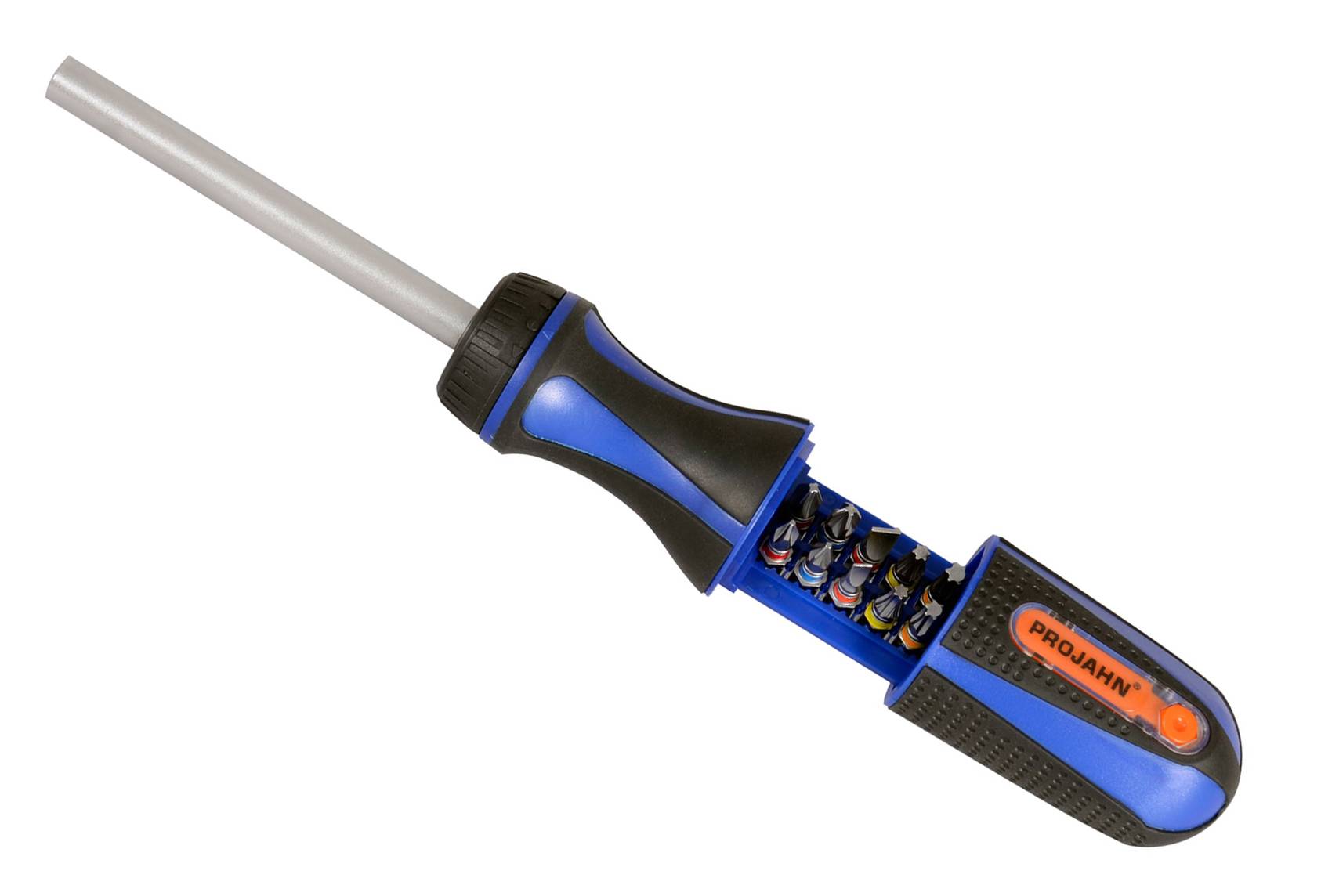 Projahn Ratschenschraubendreher magnetisch 6,3 / 1/4" inkl. 10 Color-Ring Schraubendreher-Einsätze / Bits