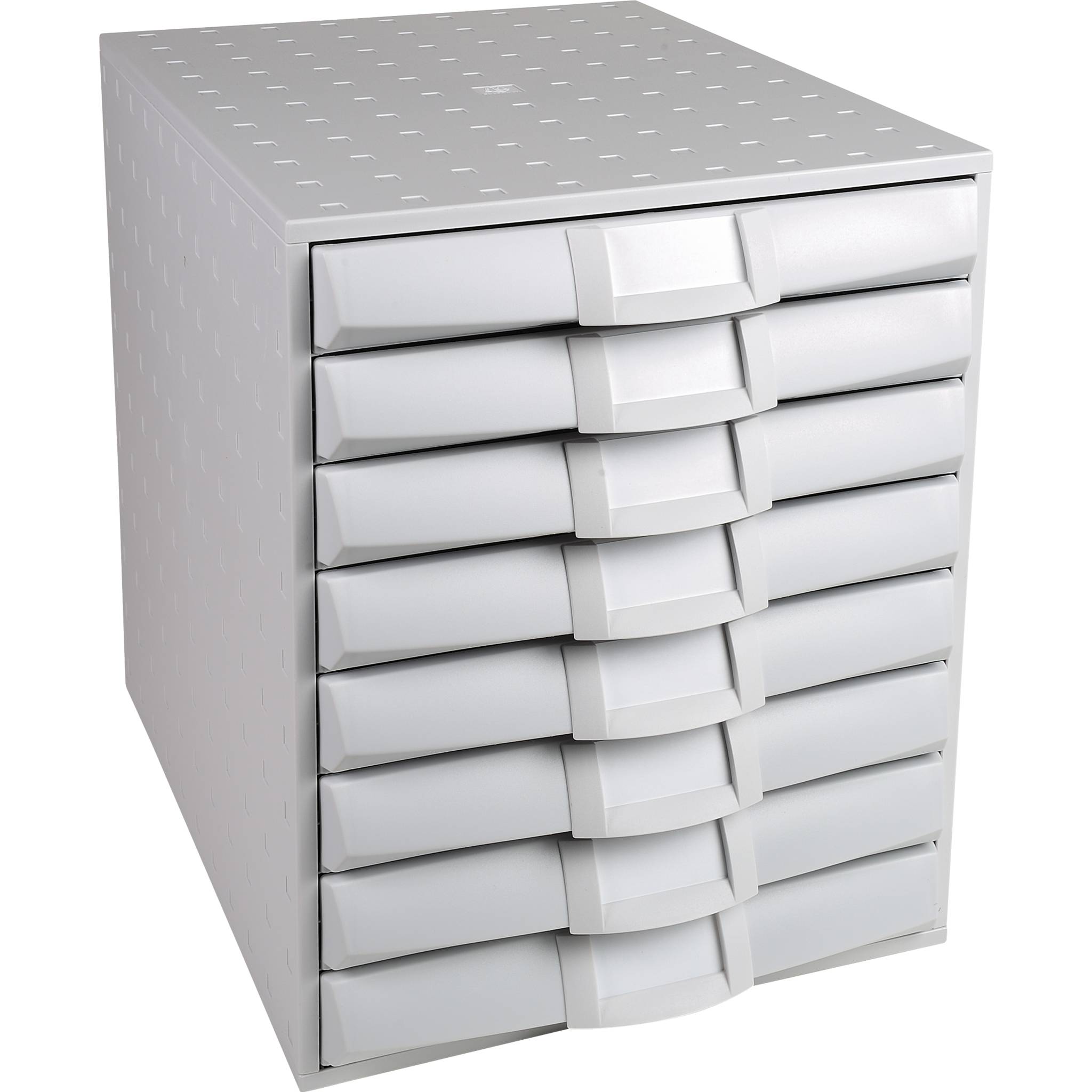 Exacompta Schubladenbox The System 8 8 geschlossene Schubladen Lichtgrau 226040D