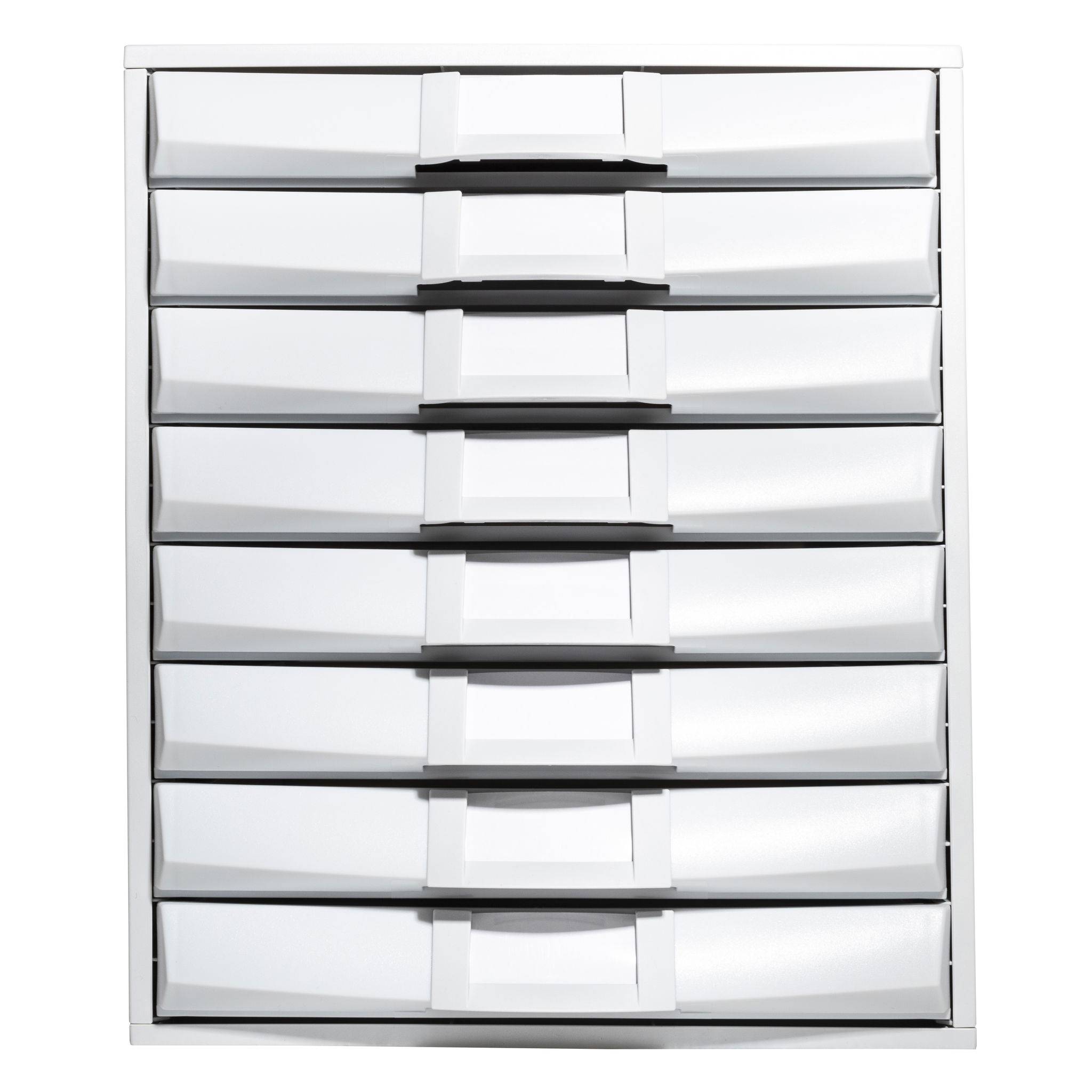 Exacompta Schubladenbox The System 8 8 geschlossene Schubladen Lichtgrau 226040D