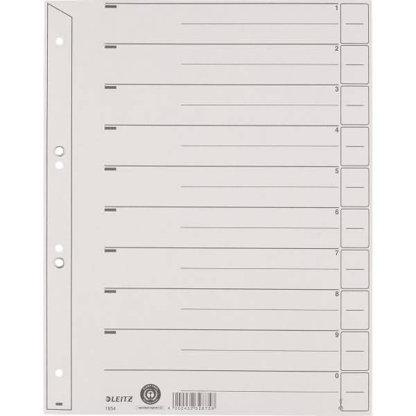 Trennblatt 16540085 A4 200g Karton geöst grau 100SStück