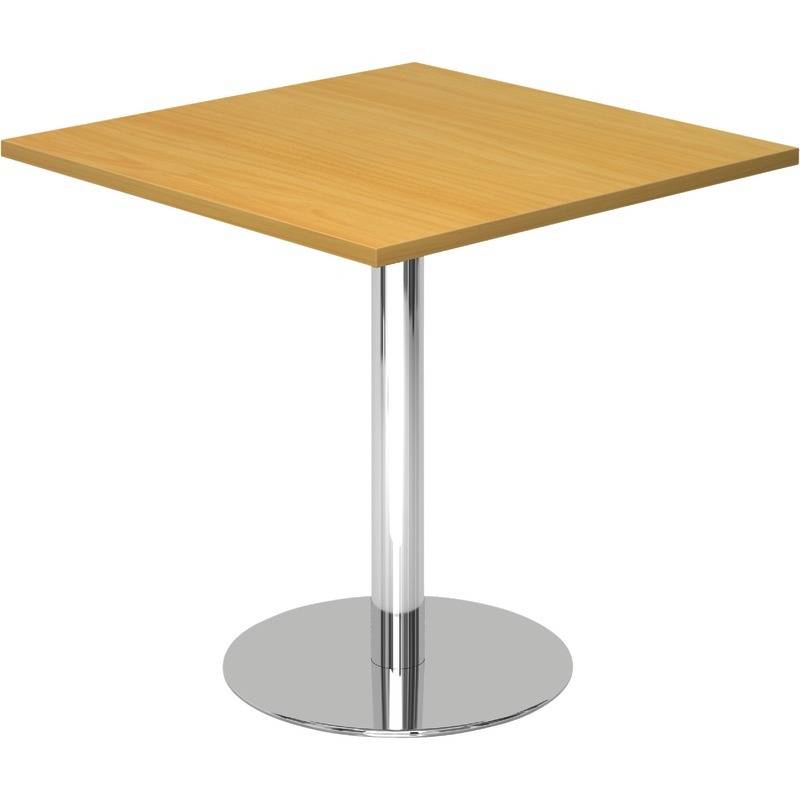 HAMMERBACHER Besprechungstisch MEETING quadratisch, B x H: 800 x 800 mm, Säulen, Buche Dekor