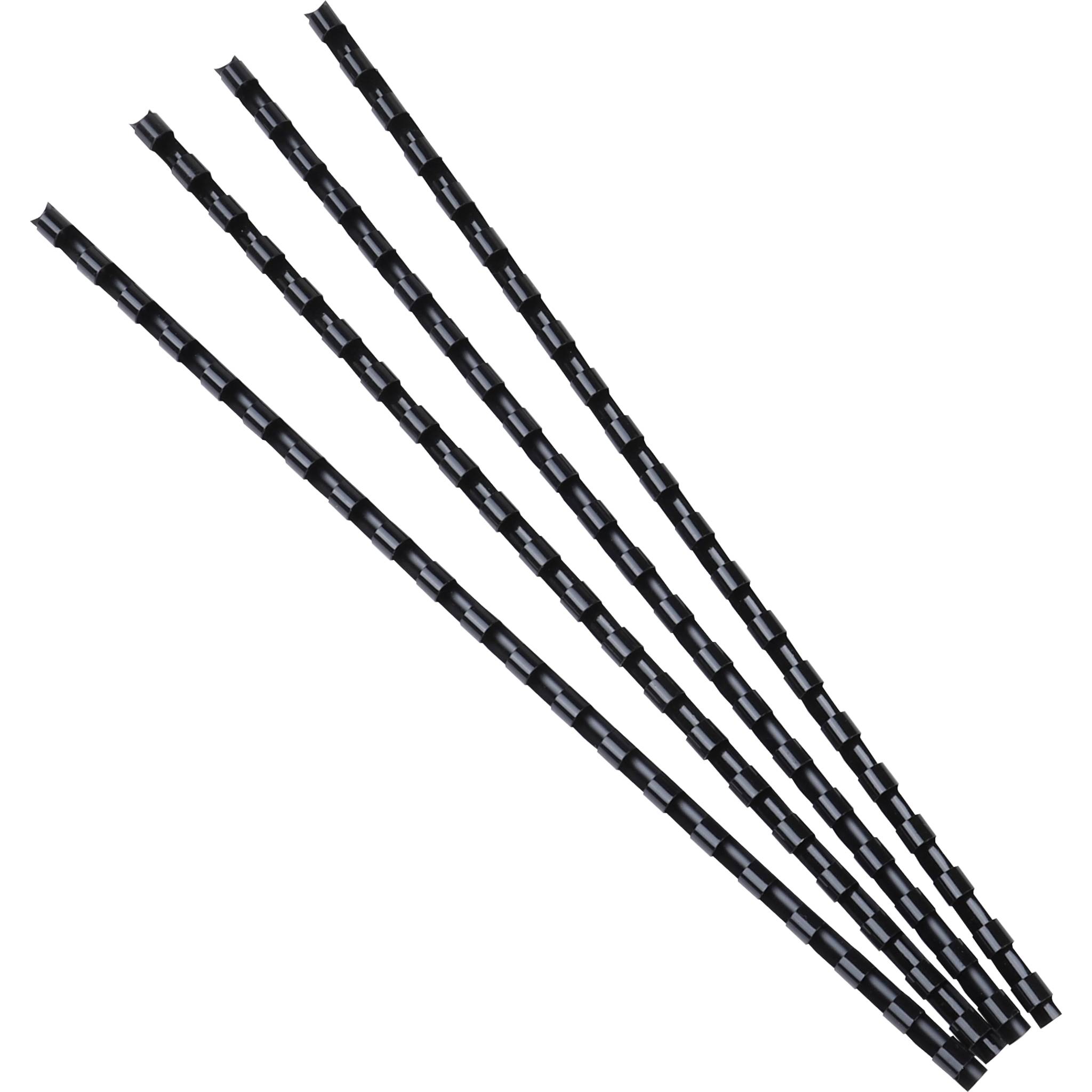 Exacompta Schachtel + 25 Spiralen 6 mm PVC für die Bindung, A4, Schwarz, 76101E