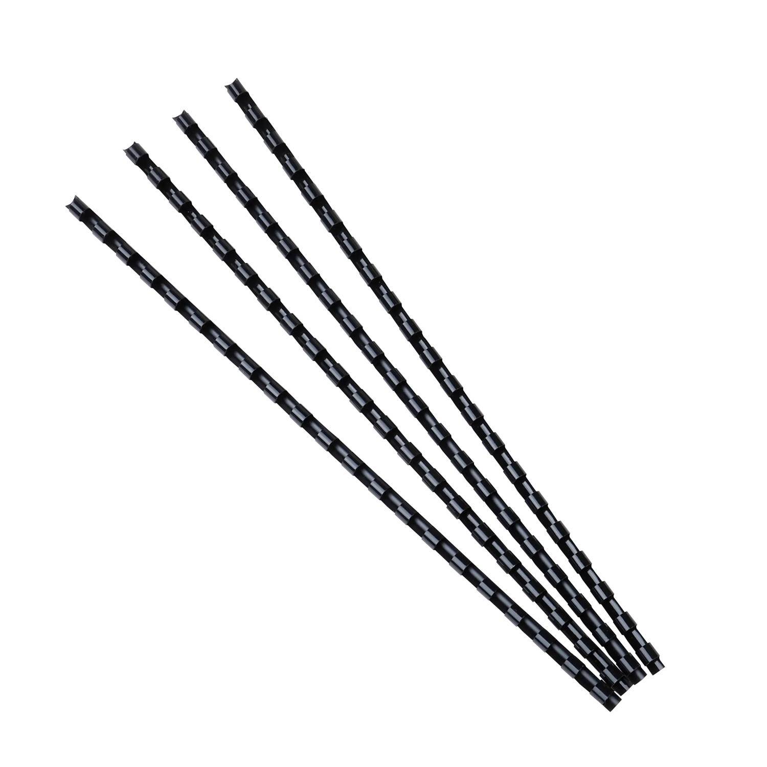 Exacompta Schachtel + 100 Spiralen 6 mm PVC für die Bindung, A4, Schwarz, 75101E