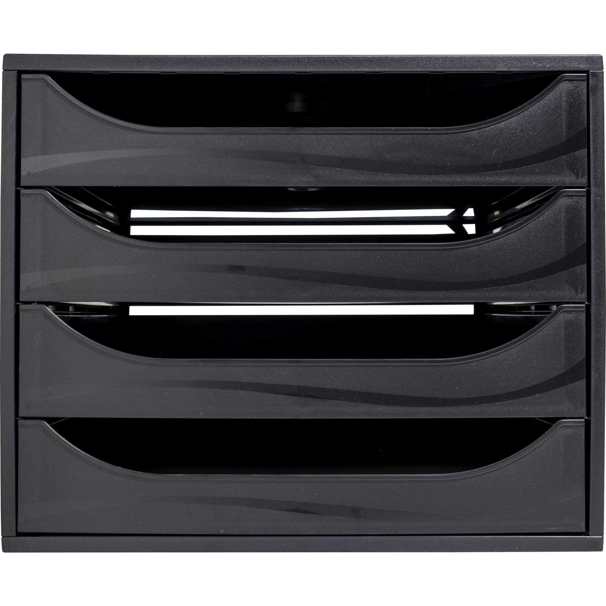 Exacompta ECOBOX Schubladenbox mit 4 Schubladen - Schwarz - 228014D