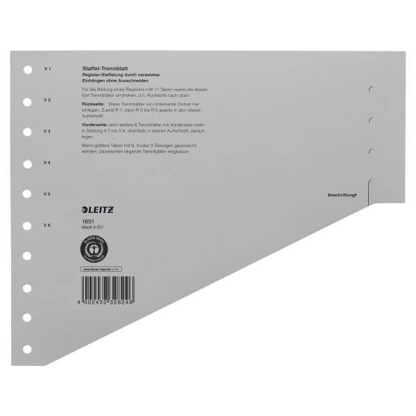 Trennblatt 16510085 A4 200g Karton grau 100Stück