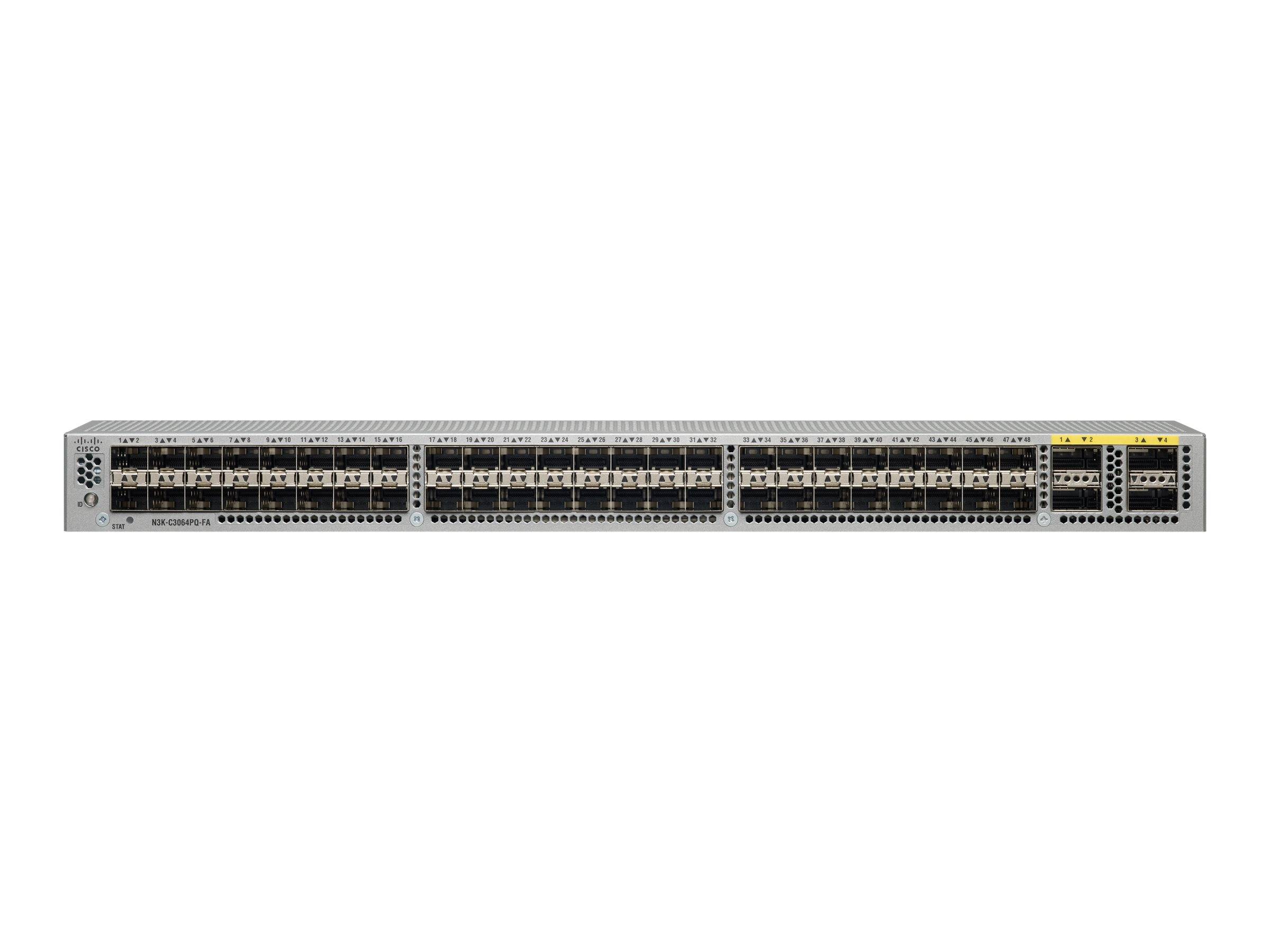 Cisco Nexus 3064-X - Switch - L3 - managed - 48 x SFP+ + 4 x QSFP+ (Breakout-kompatibel)