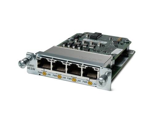 Cisco EtherSwitch HWIC - Switch - managed - 4 x 10/100 (PoE)
