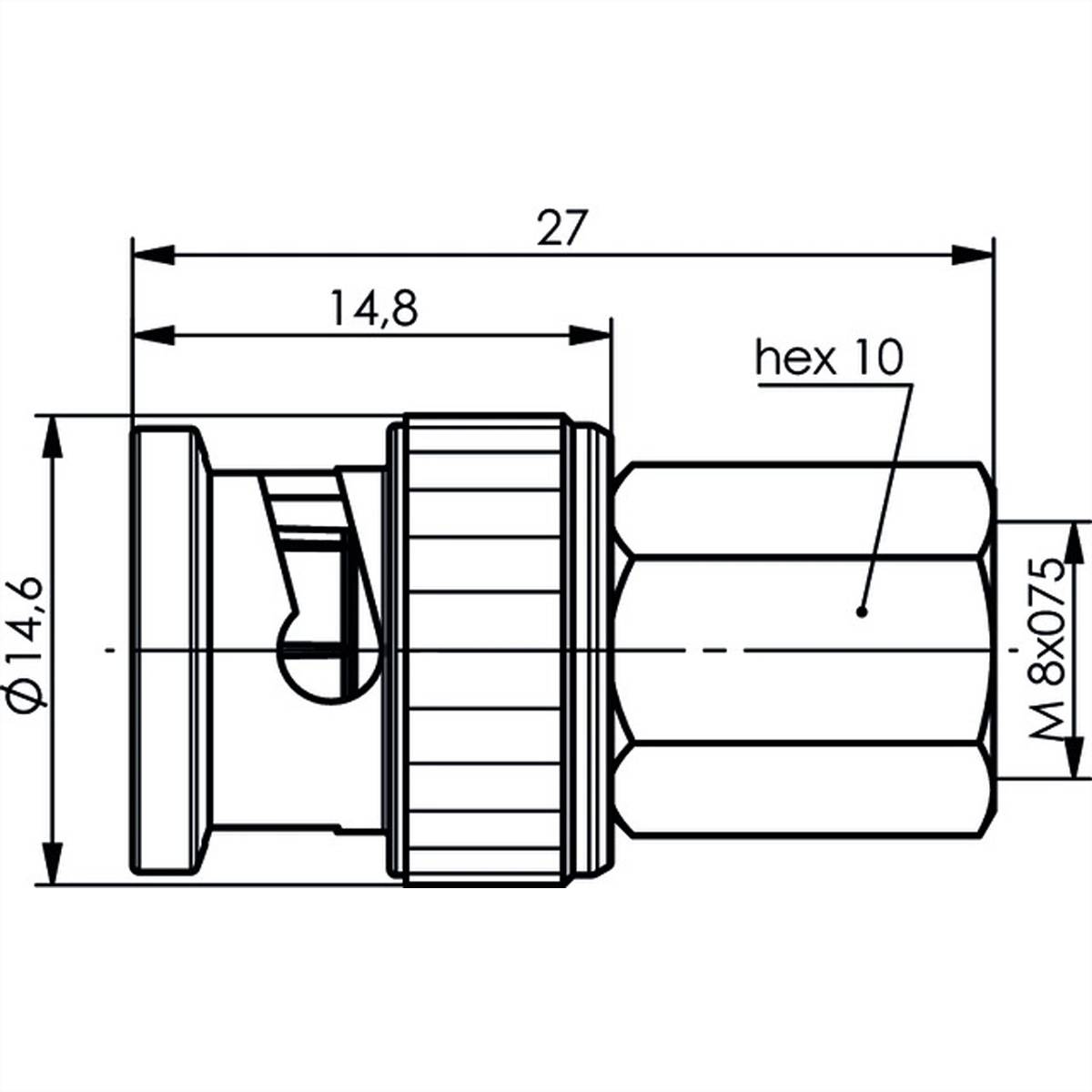 TELEGÄRTNER Adapter BNC-Stecker / FME-Stecker
