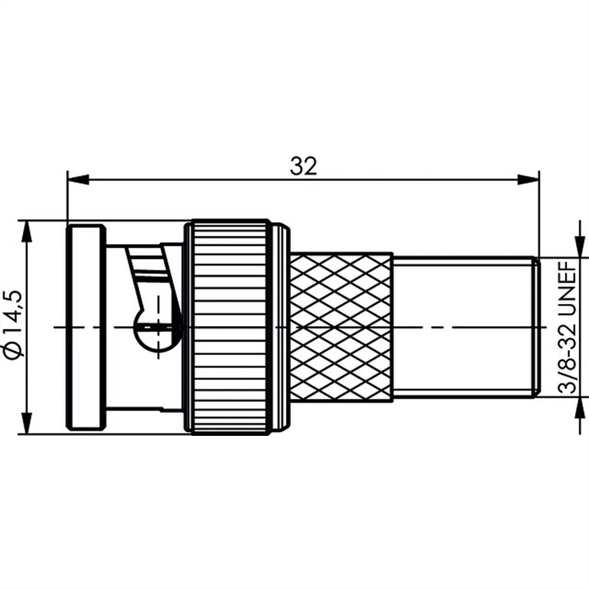 TELEGÄRTNER Adapter BNC-Stecker / F-Buchse