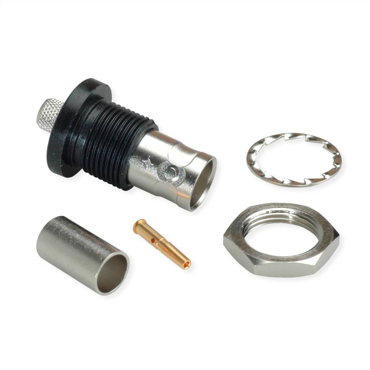 TELEGÄRTNER BNC-Kabeleinbaubuchse 75 Ohm für RG-59B/U, isoliert