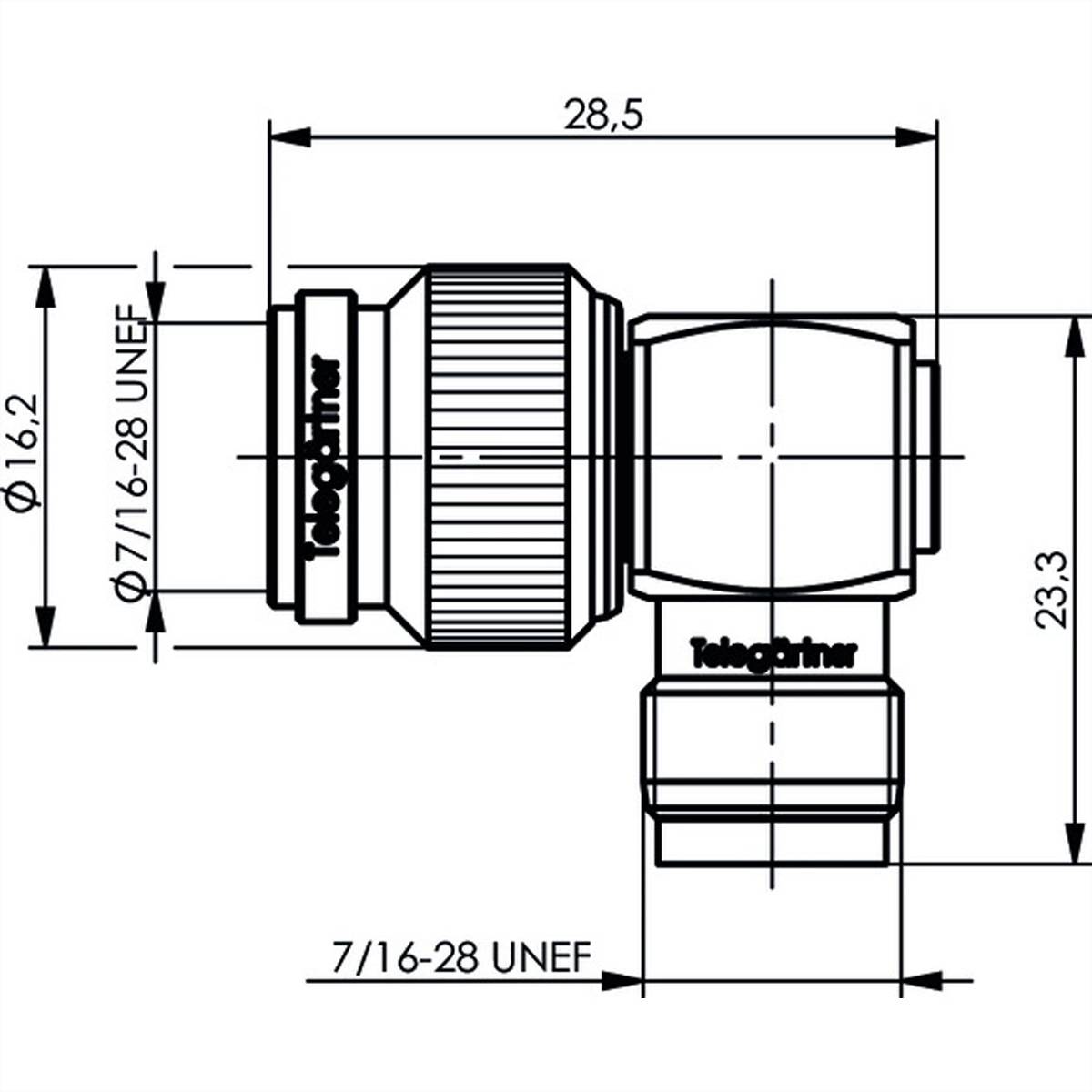 TELEGÄRTNER TNC-Winkelverbinder 50 Ohm Stecker / Buchse