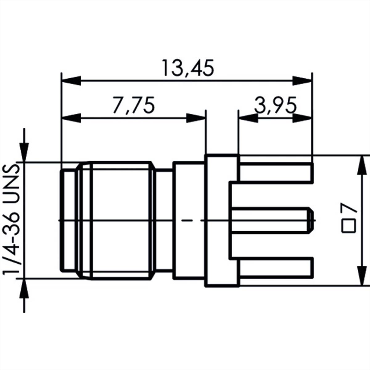 TELEGÄRTNER SMA-Buchse print vergoldet