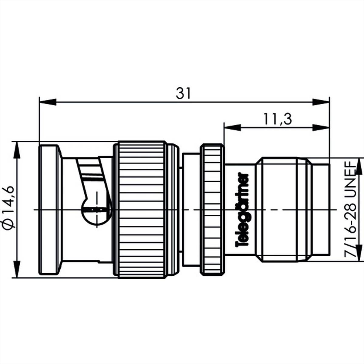 TELEGÄRTNER Adapter BNC-Stecker / TNC-Buchse