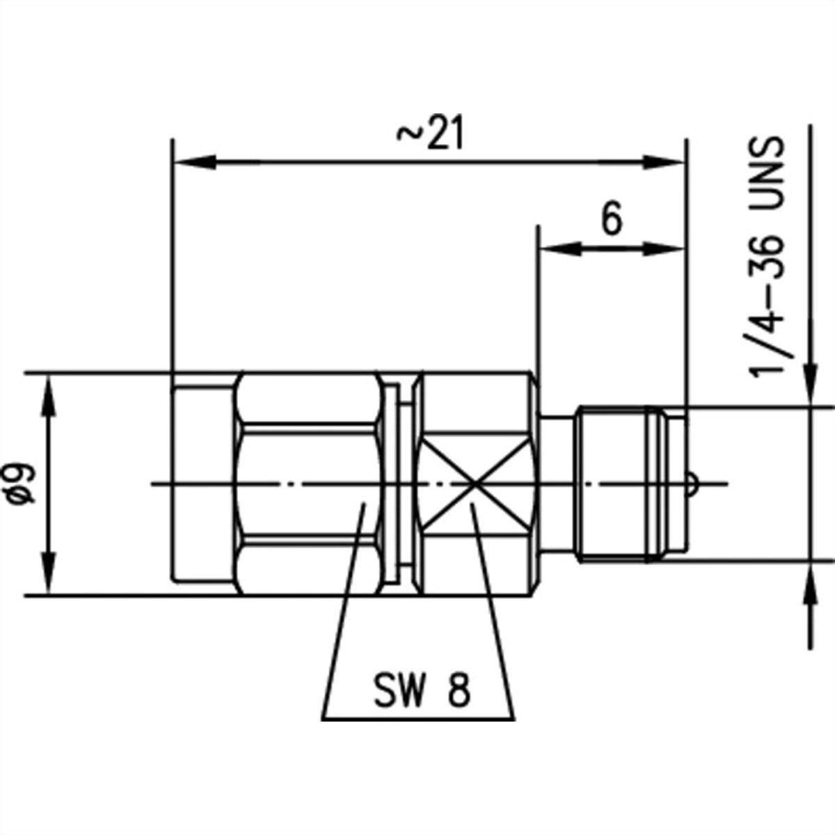 TELEGÄRTNER SMA-Stecker / R-SMA-Buchse