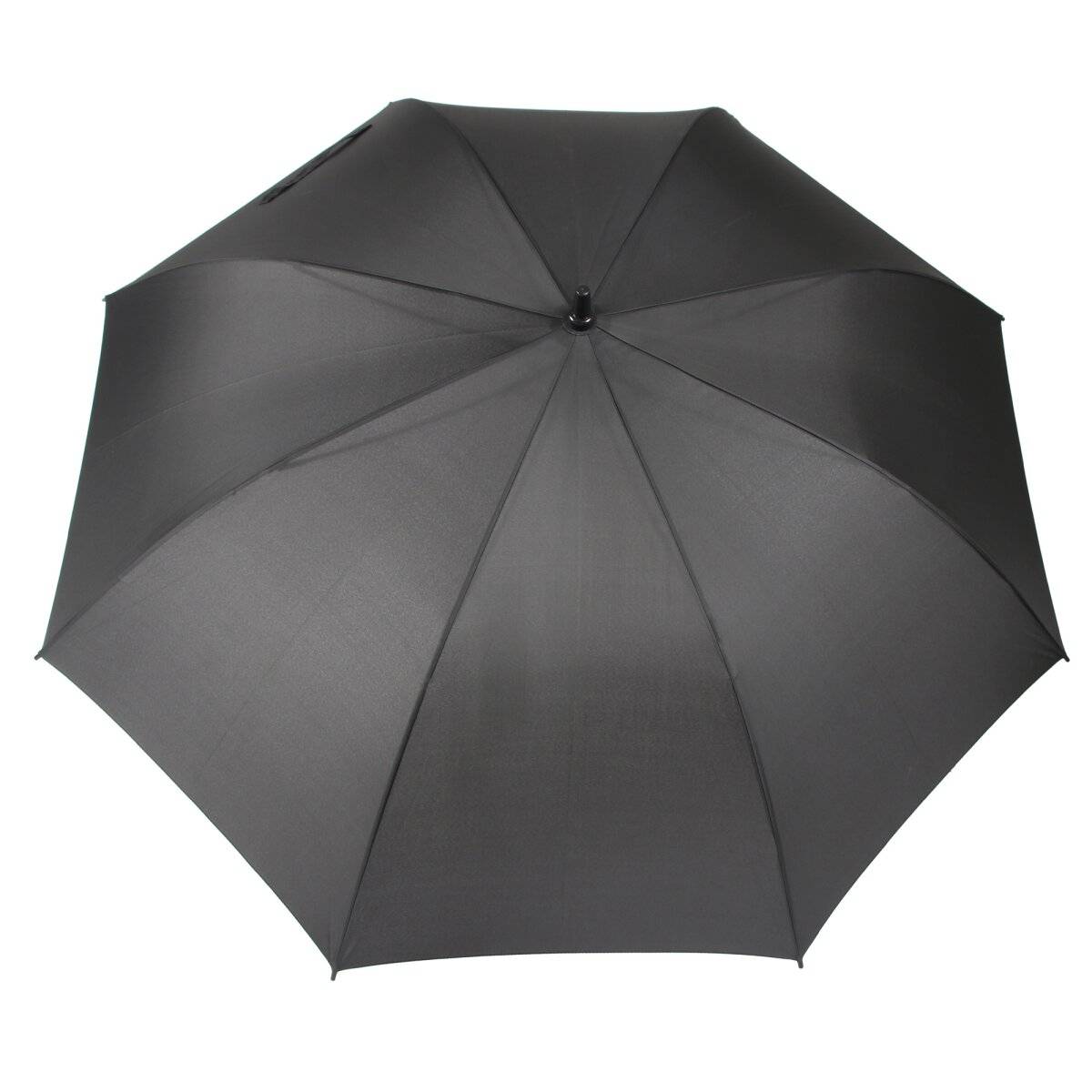 Fiberglasstockschirm 130 cm ,Gummi -Handgriff, 190T Pongee-Bespannung in Schwarz