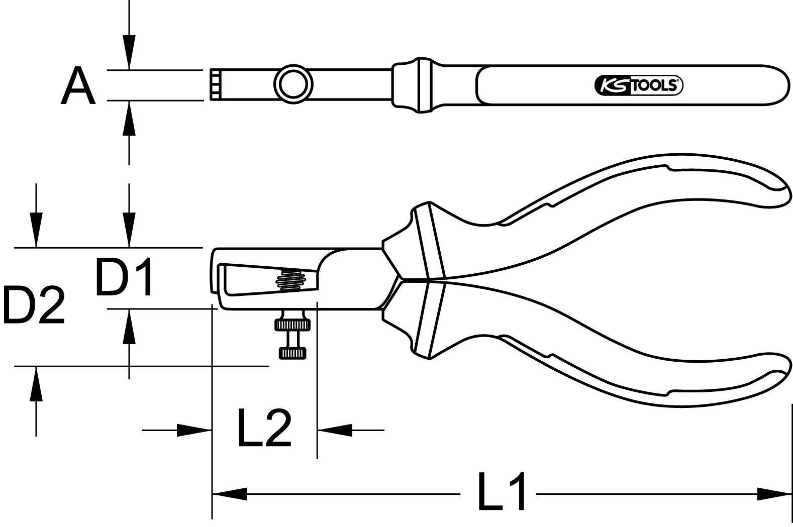KS TOOLS ERGOTORQUE VDE Abisolierzange, 160mm