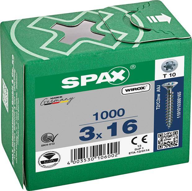 SPAX SeKo T-STAR+ 3,0 x 16/14 Wirox HP