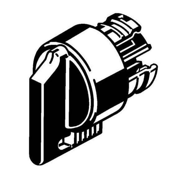 Stilisierte schwarzweiße Illustration eines Drehknopfs, der häufig in elektronischen Geräten zur Lautstärke- oder Abstimmungsregelung verwendet wird.