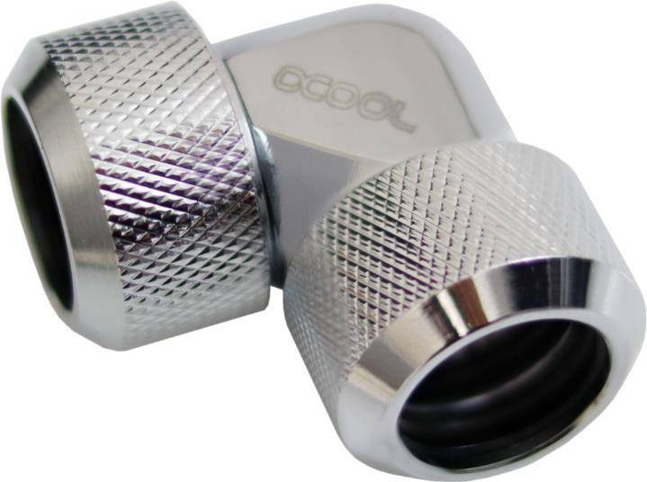 Alphacool Eiszapfen 16mm HardTube Anschraubtülle 90° L-Verbinder Acryl- Messingrohre