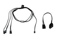 Alphacool 18602, 0,6 m, 3-polig, Gerade, Gerade, Schwarz, 18 g