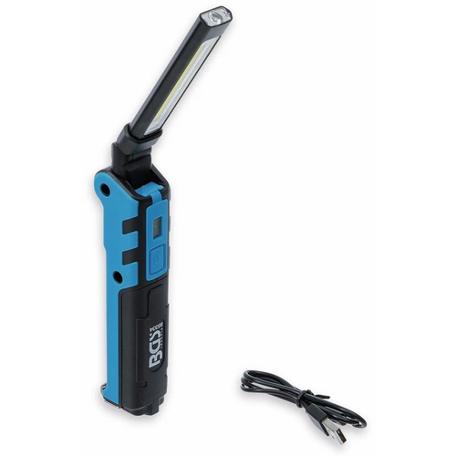 BGS TECHNIC LED-Knicklampe 85334, 3,7V, 2000 mAh, klappbar, blau/schwarz BGS TECHNIC LED-Knicklampe 85334, 3,7V, 2000 mAh, klappbar, blau/schwarz