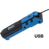 BGS TECHNIC LED-Knicklampe 85334, 3,7V, 2000 mAh, klappbar, blau/schwarz BGS TECHNIC LED-Knicklampe 85334, 3,7V, 2000 mAh, klappbar, blau/schwarz