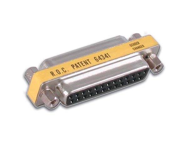 GENDER CHANGER - SEHR FLACH - 25-POL. D-BUCHSE / 25-POL. D-BUCHSE